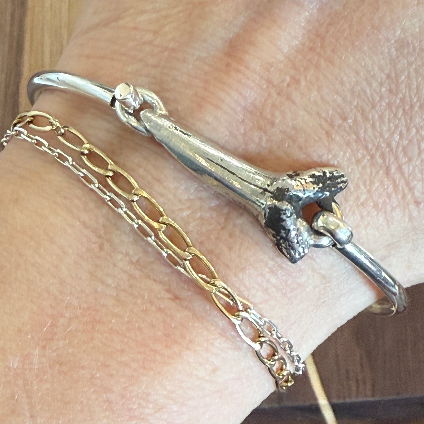 Sterling Sharktooth Hook Bracelet
