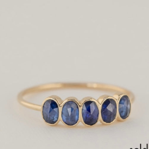 Five Sapphires Ring