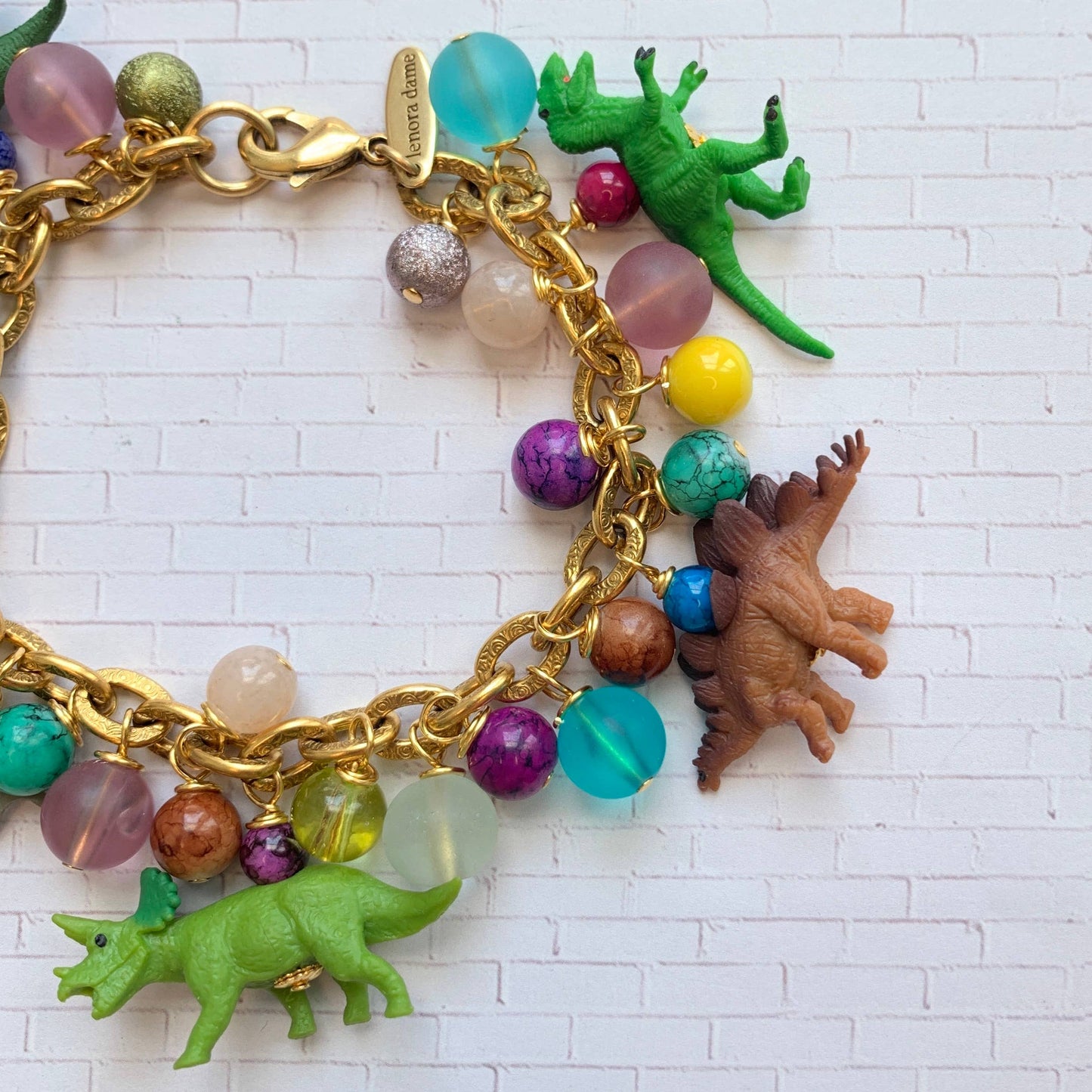 Tiny Dinosaur Charm Bracelet