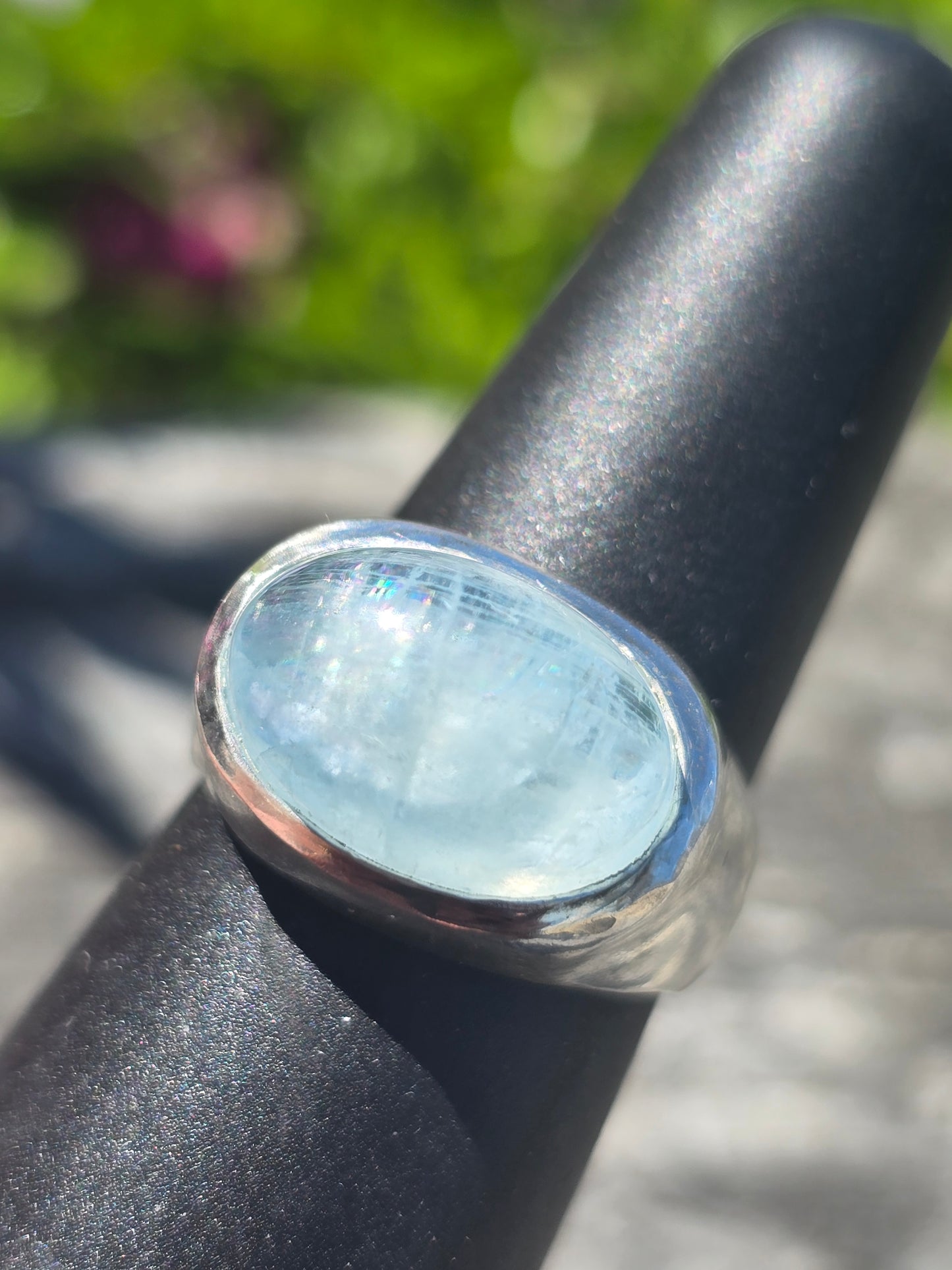 East West Ring w/ Aquamarine