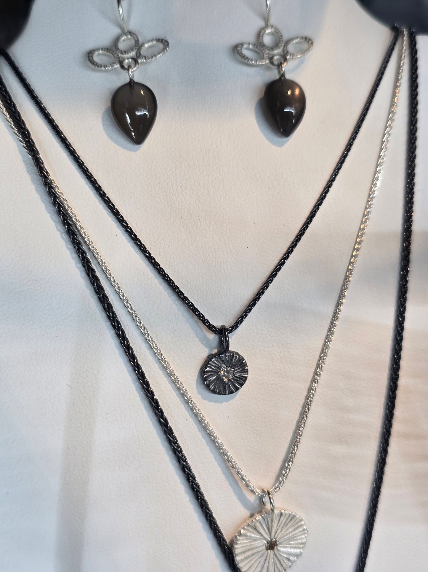 Oxidized Little Dig Diamond Pendant