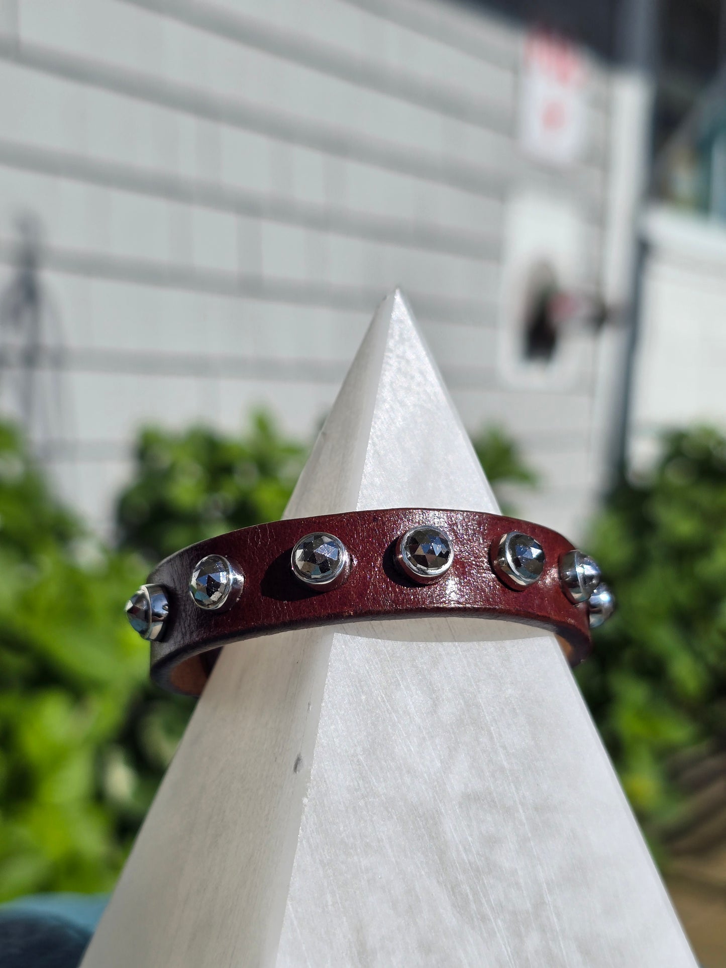 Snap Bracelet w/ Pyrite Studs