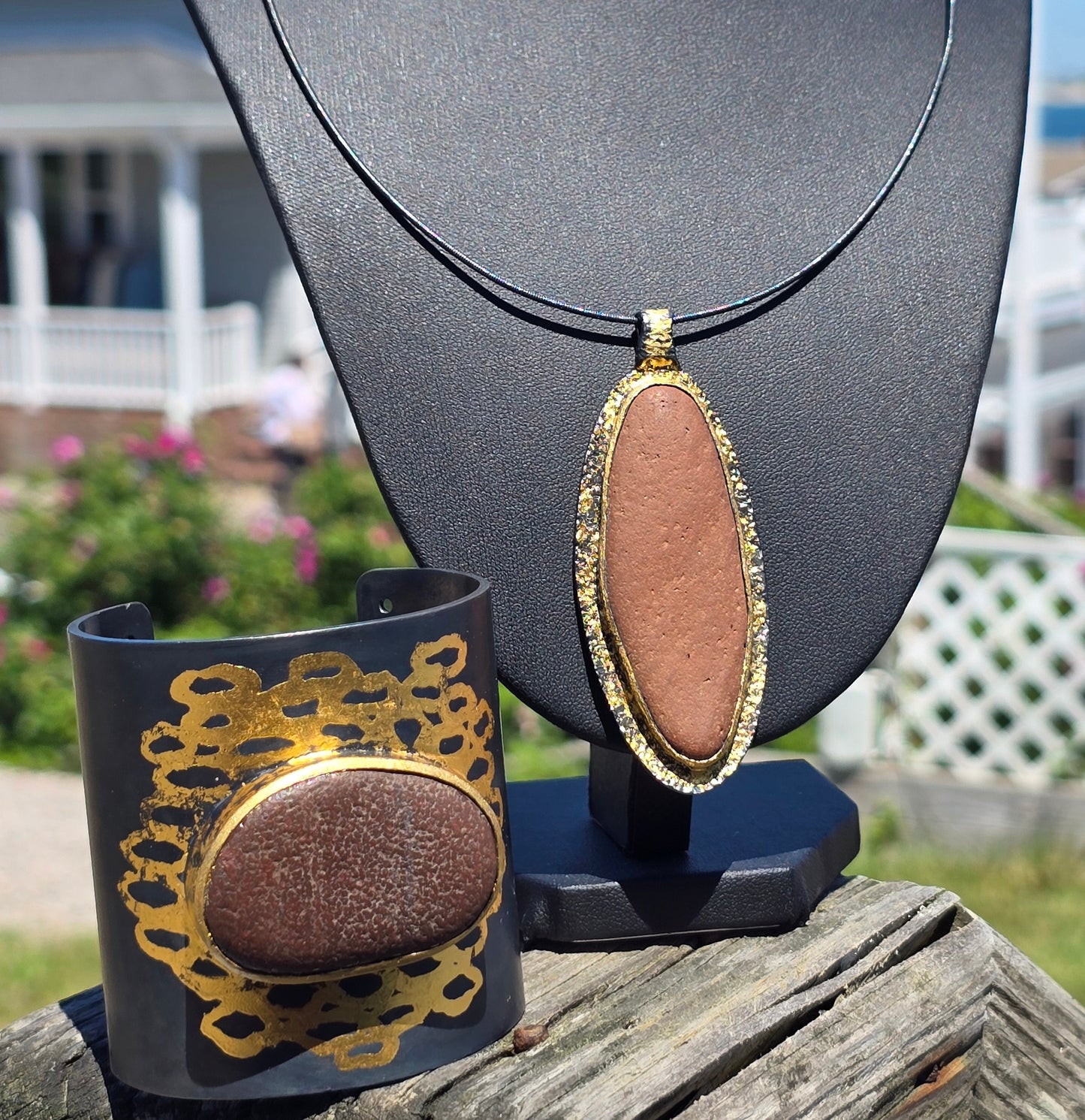 Beach Stone Collar Necklace