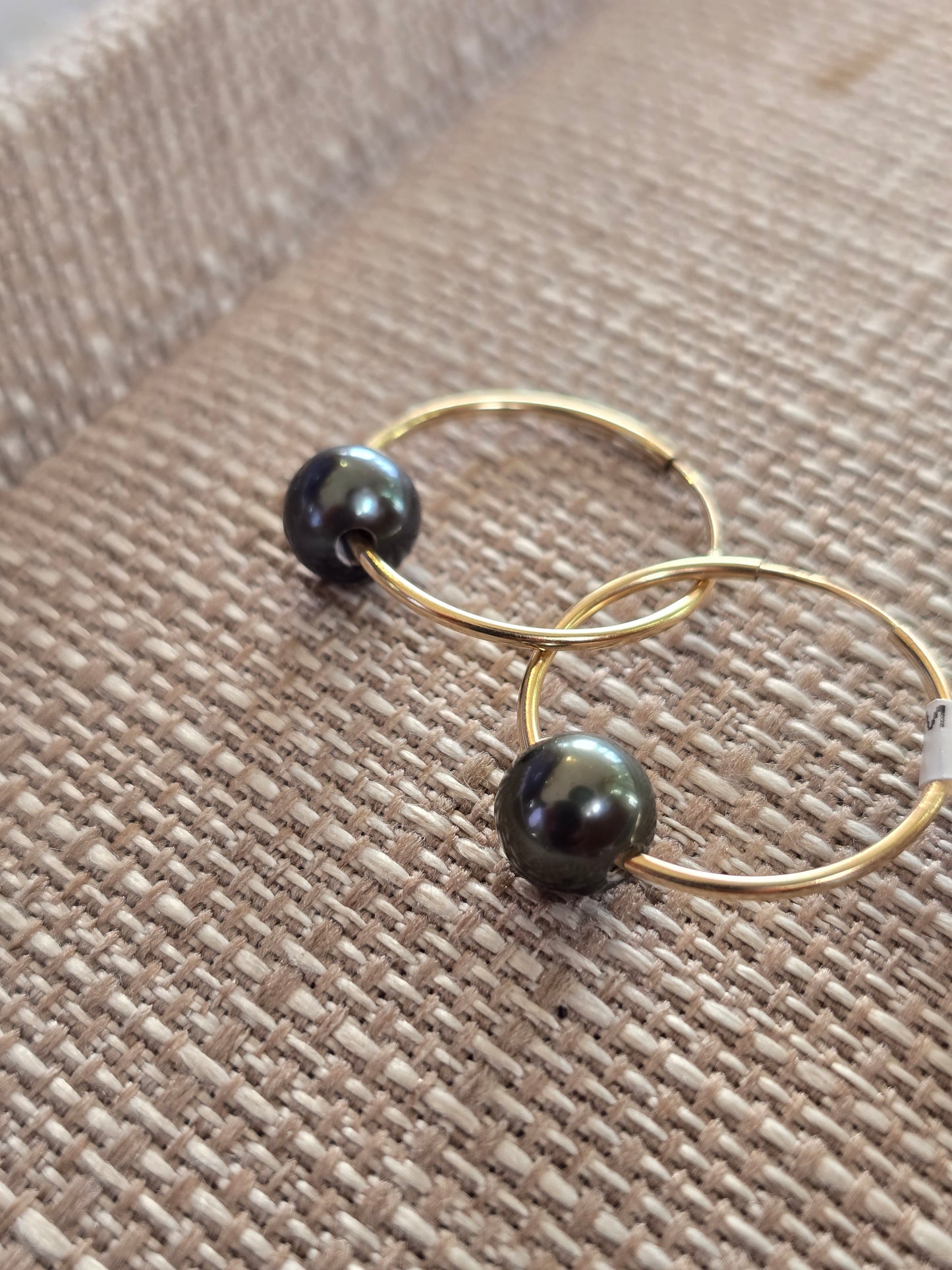 "Venice" Pearl Hoop Earrings