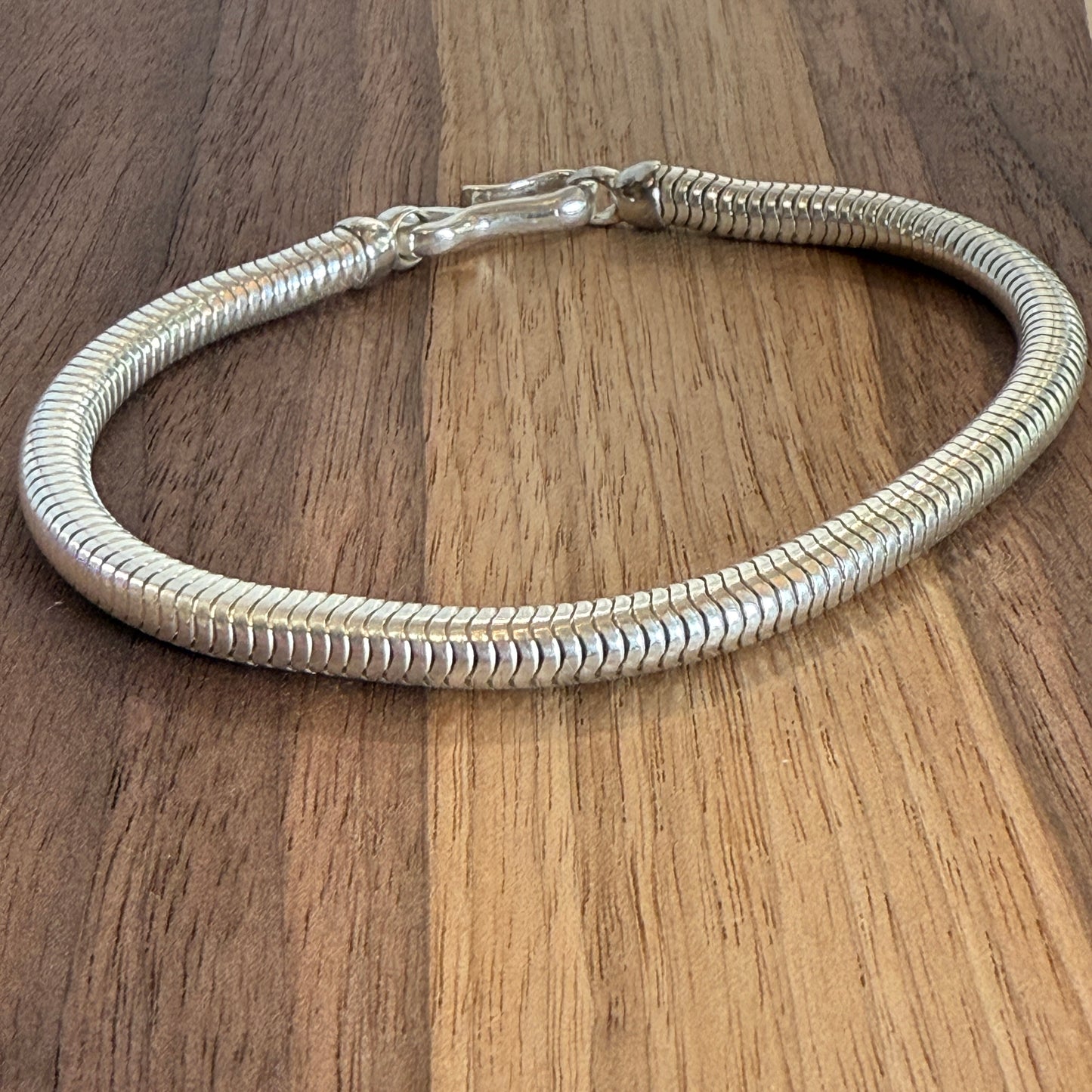 Vintage Italian Sterling Snake Chain Bracelet