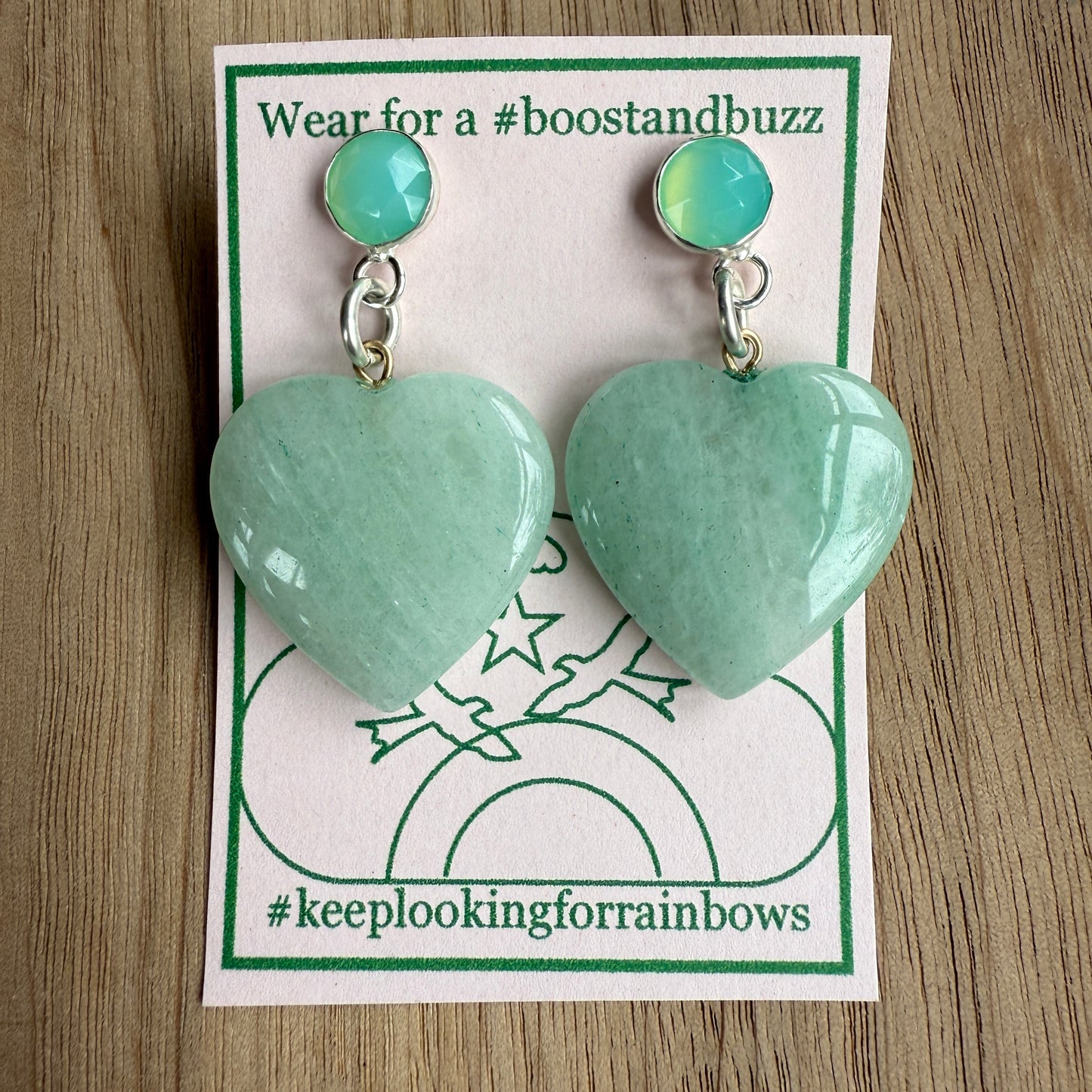 Jade Heart Earrings