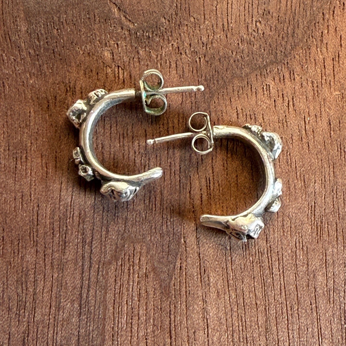 Sterling Barnacle Hoop Earrings