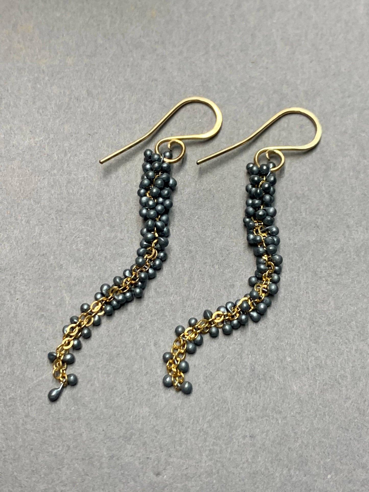 Wisteria Caviar Earrings- Long
