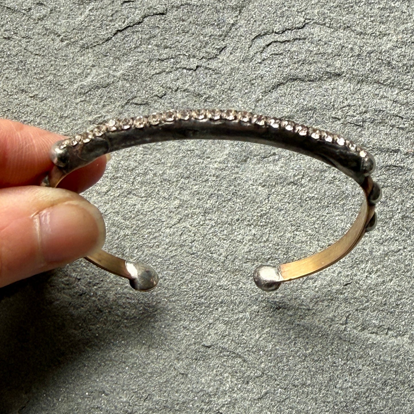 Zircon Rhinestone Chain Cuff Bracelet