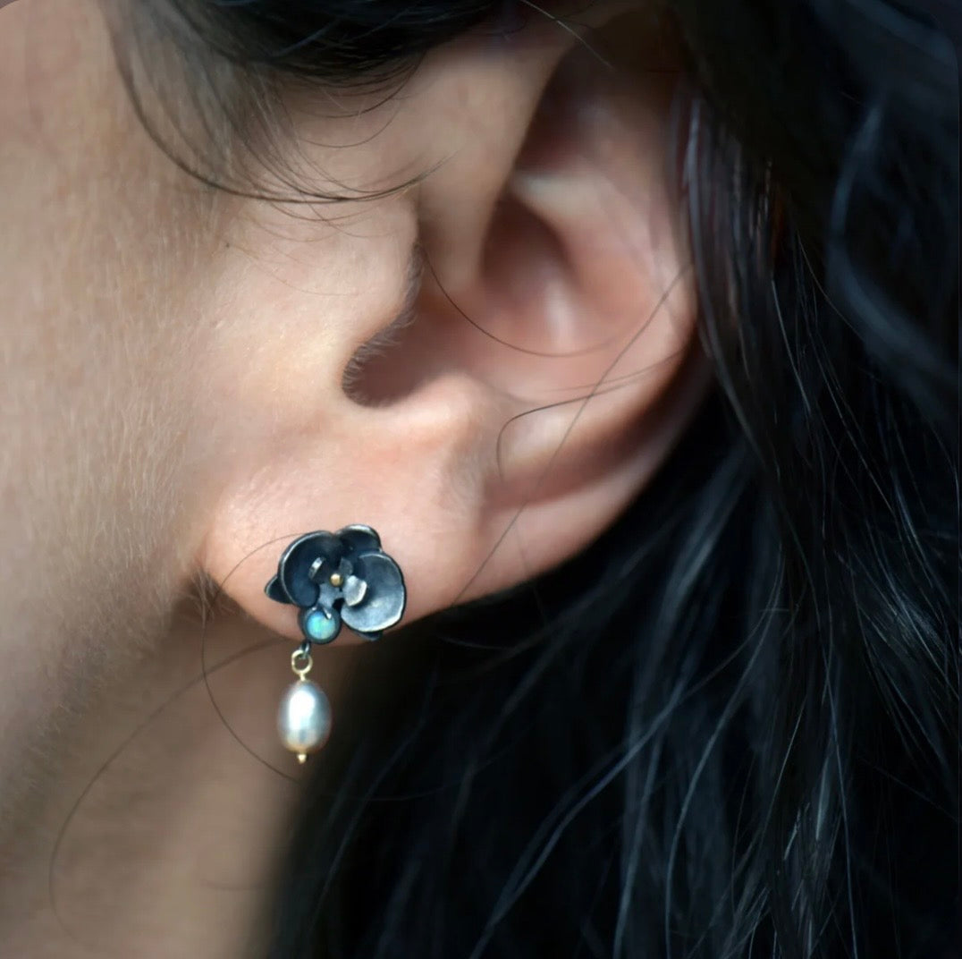 GRAMERCY: Orchid Opal and Pearl Studs