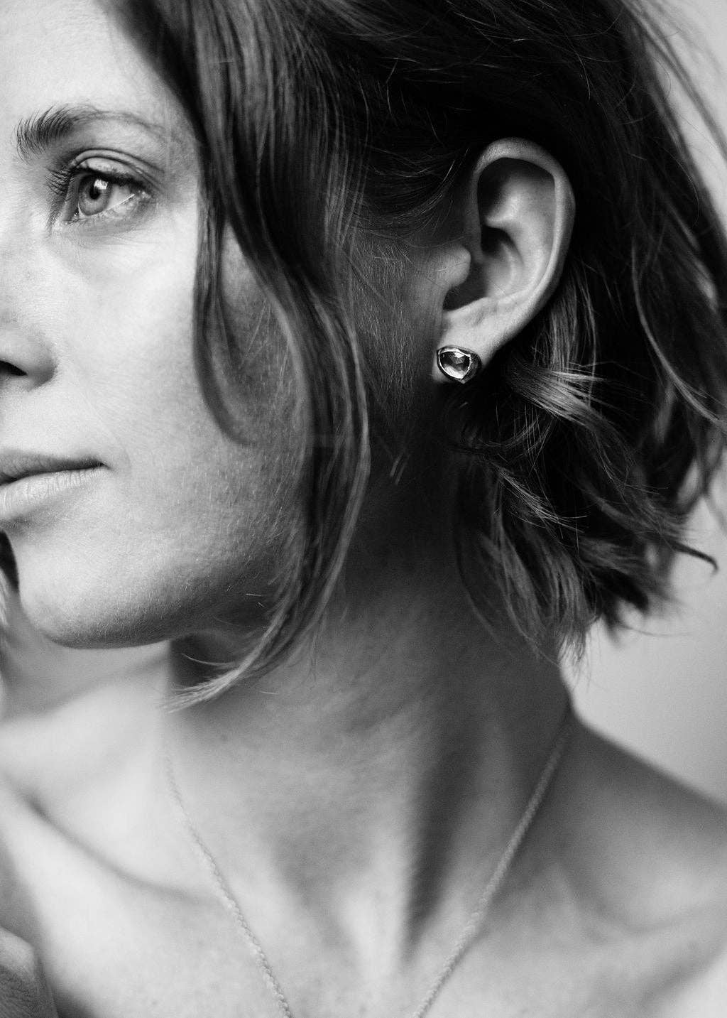 Tri Fold Studs: Labradorite