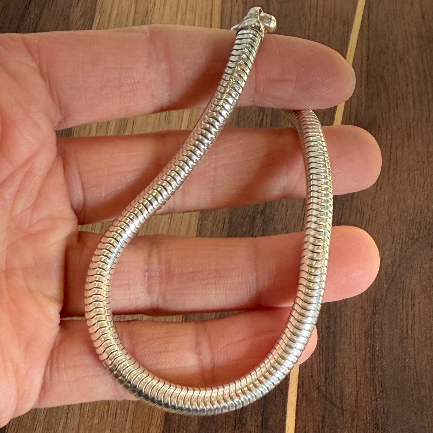 Vintage Italian Sterling Snake Chain Bracelet