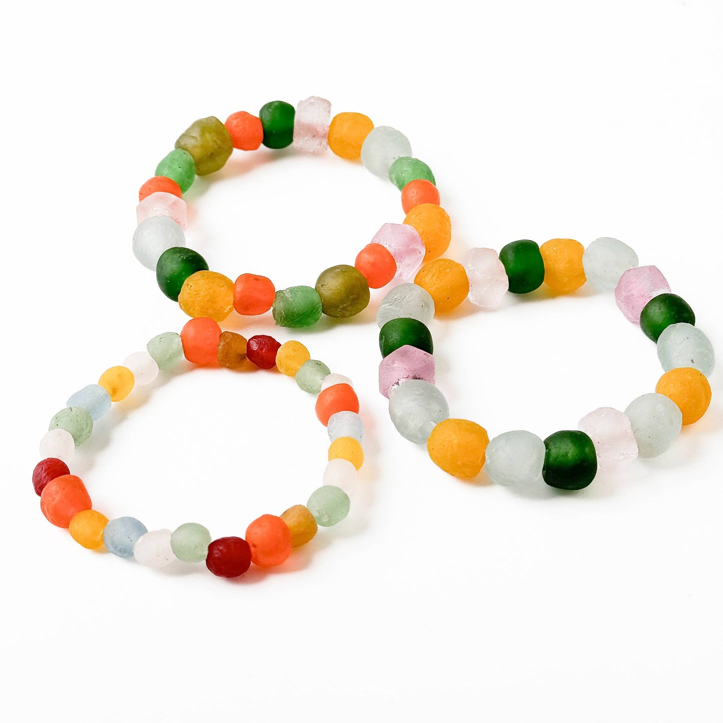 Recycled Glass Bead Bracelet