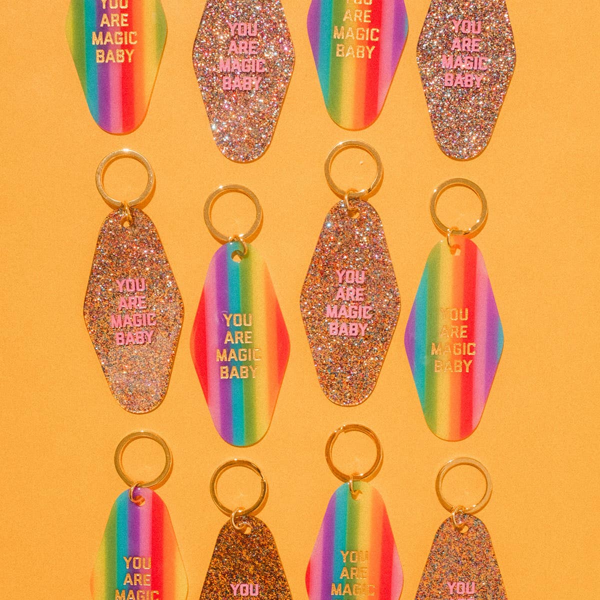 Rainbow You Are Magic Motel Keytag