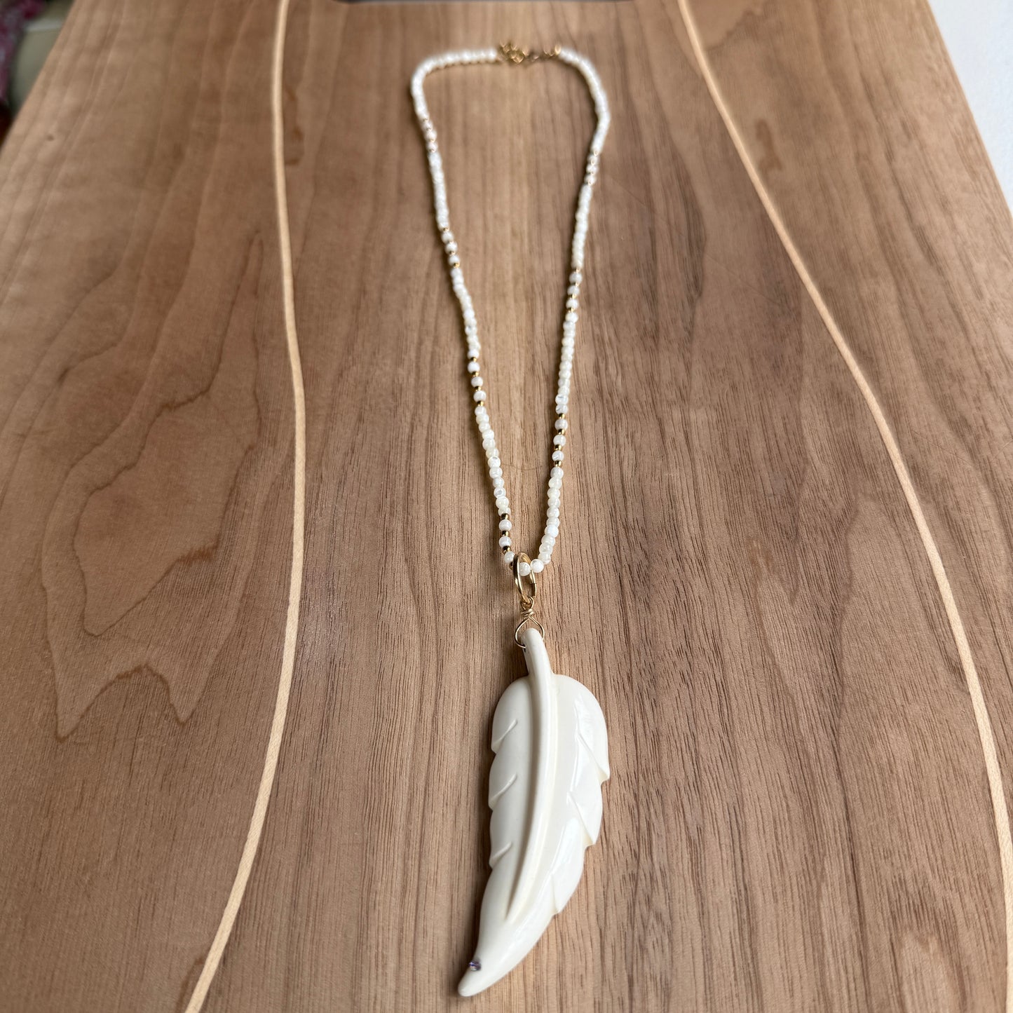 Shell Feather Necklace