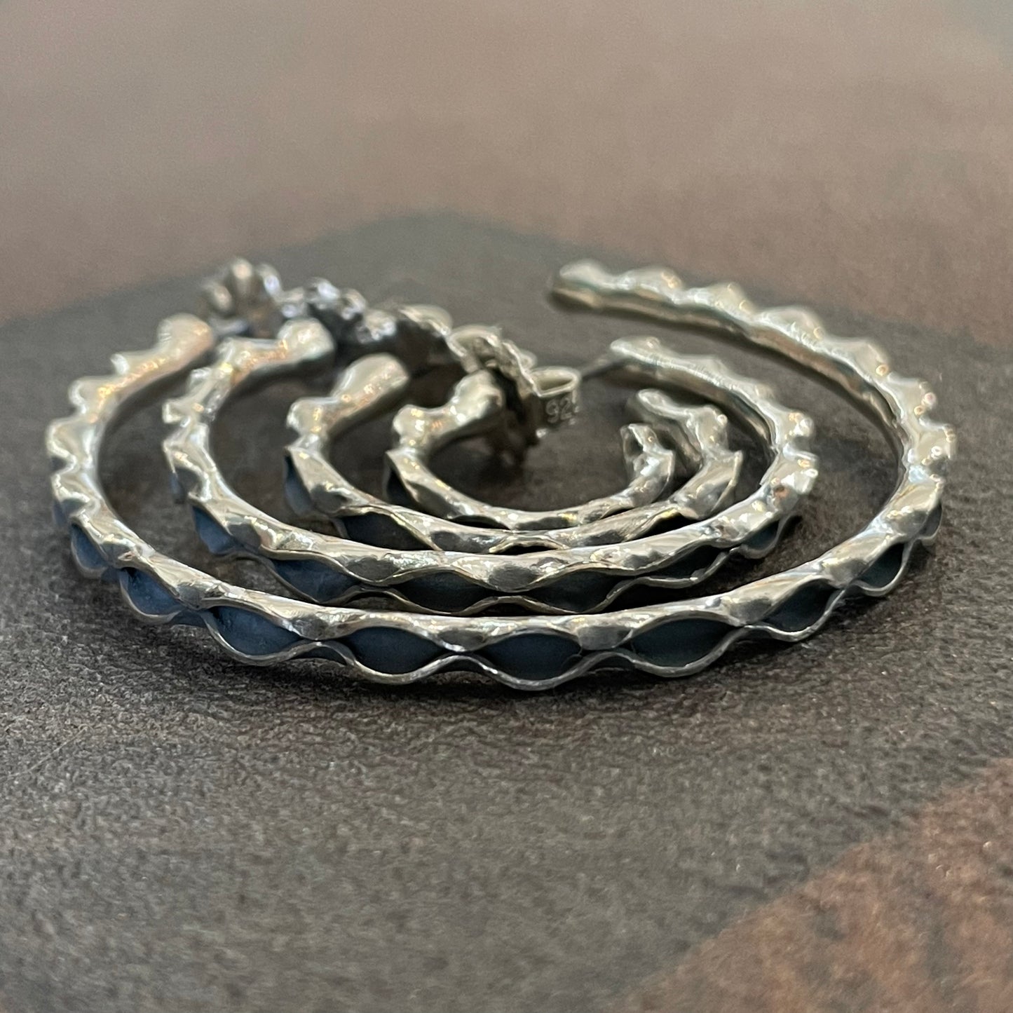 Scalloped Hoop Earrings