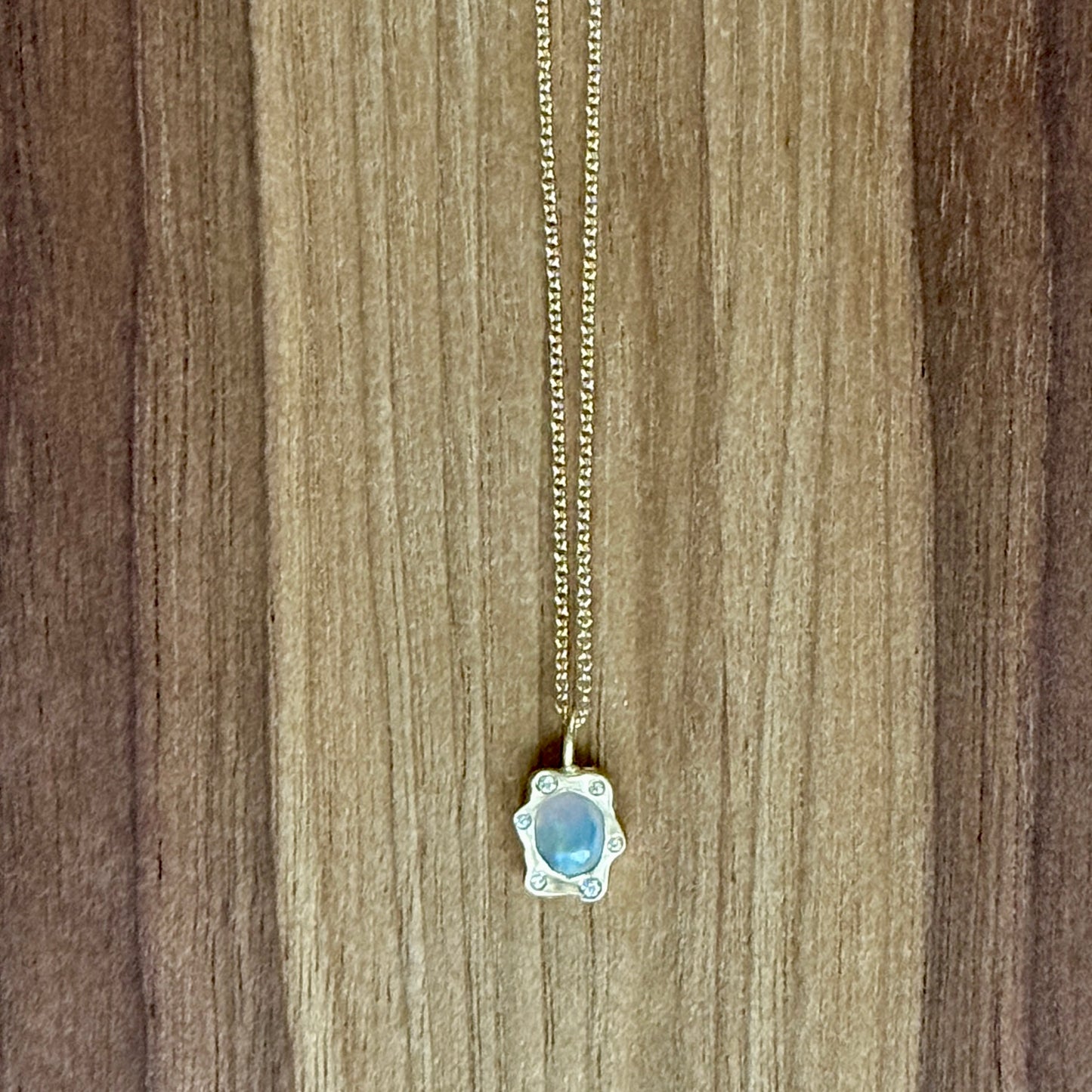 Australian Opal Rebel Bit Pendant Necklace