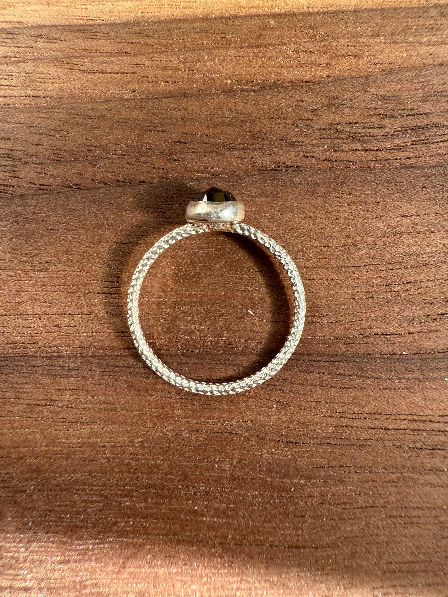 Black Spinel Stacker Ring