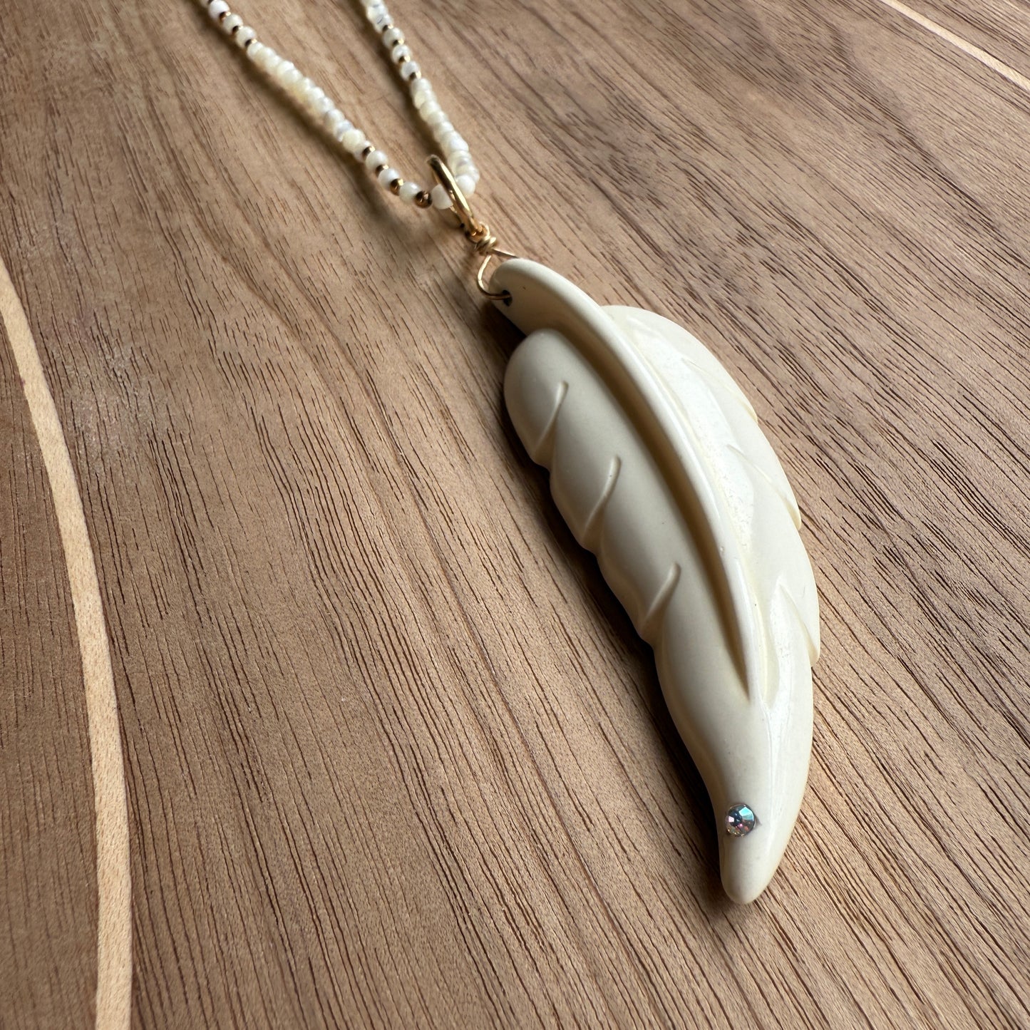Shell Feather Necklace