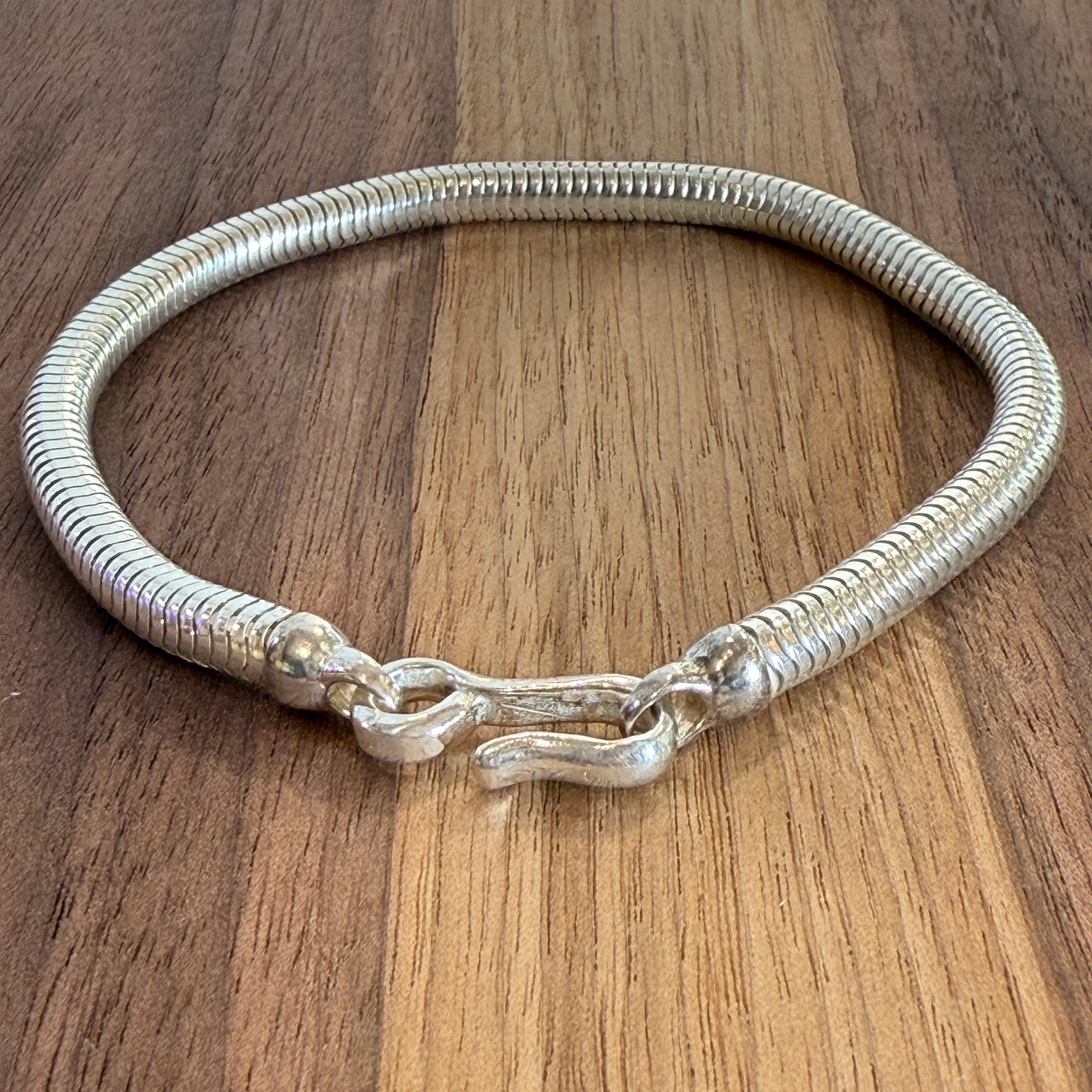 Vintage Italian Sterling Snake Chain Bracelet