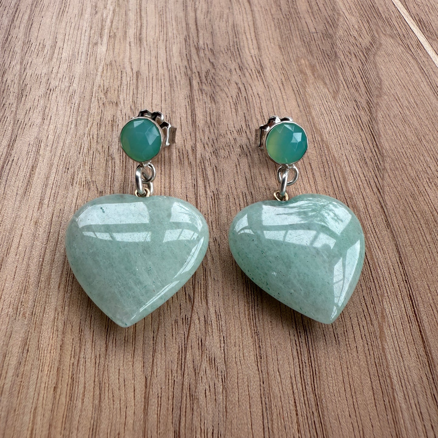Jade Heart Earrings