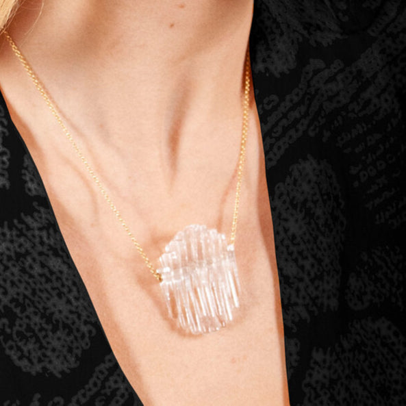 Clear Kinetic Mini Ellipse Necklace