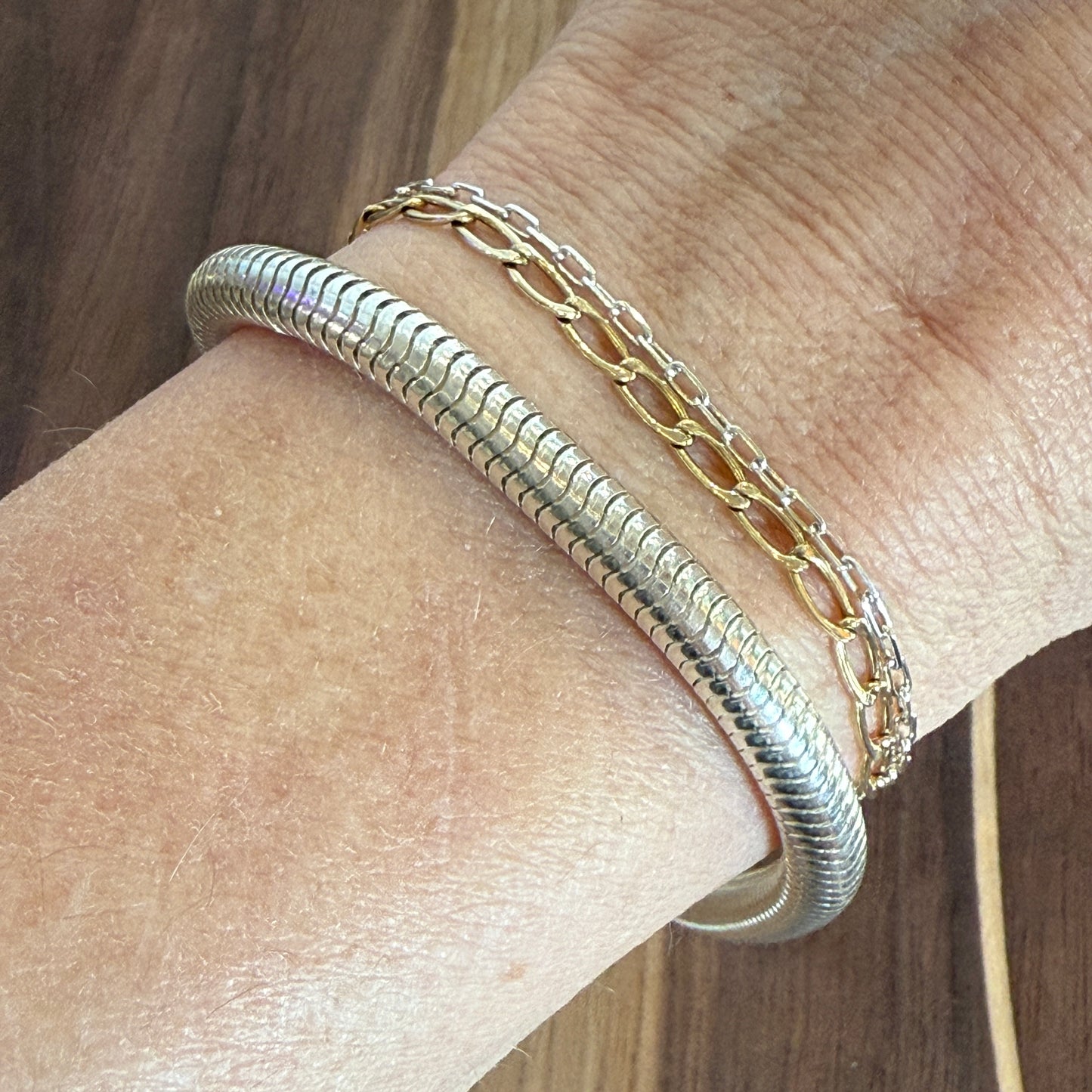 Vintage Italian Sterling Snake Chain Bracelet