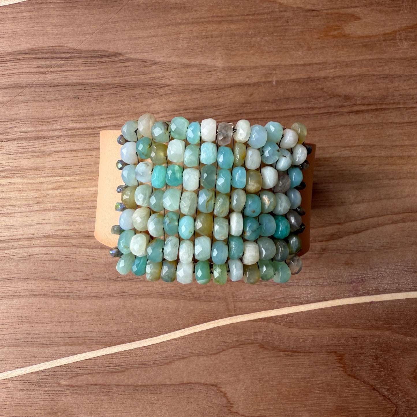 Peruvian Opal w/ Aquamarine Bracelet