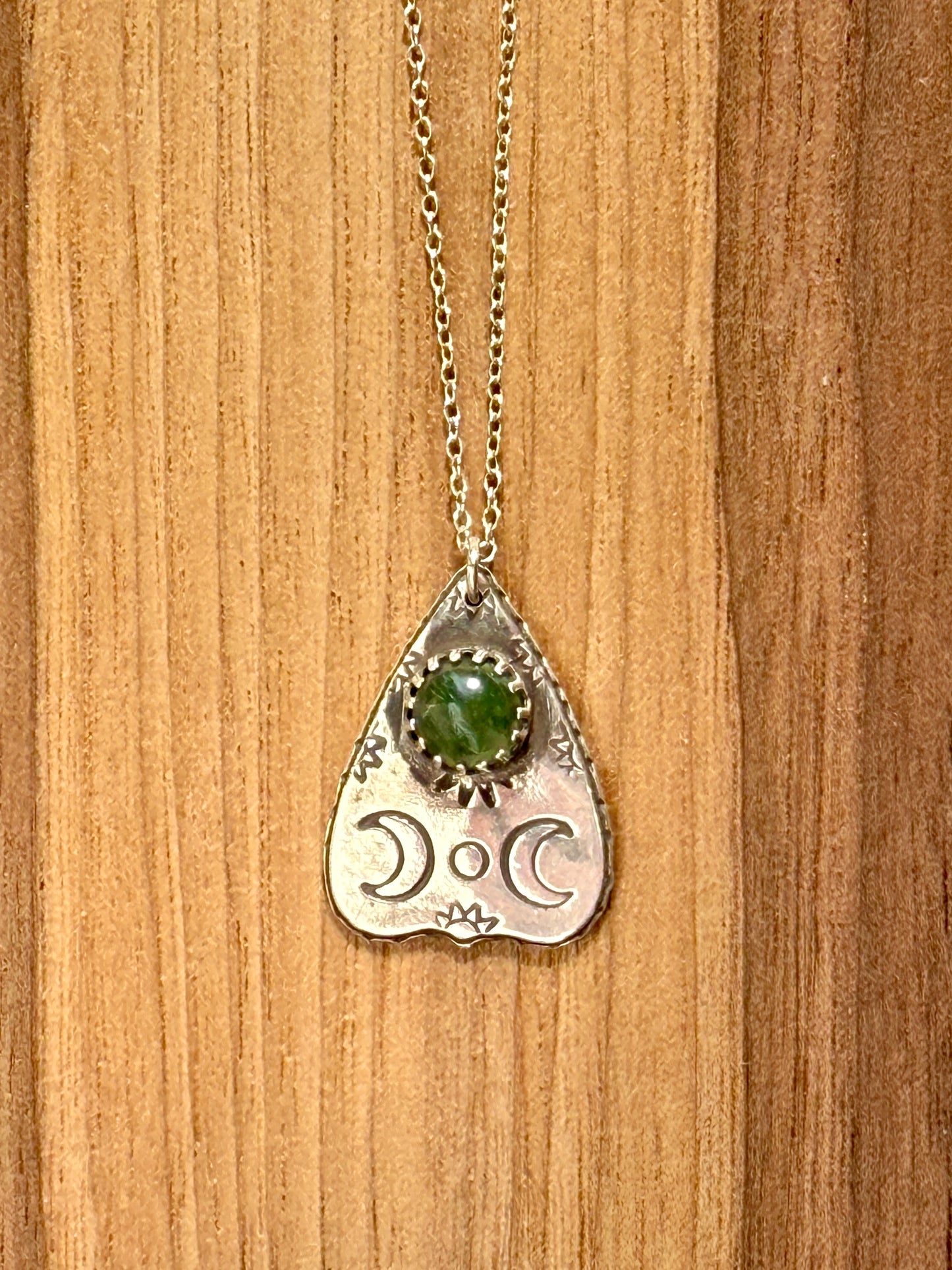 Sterling Planchette Pendant with Gemstone