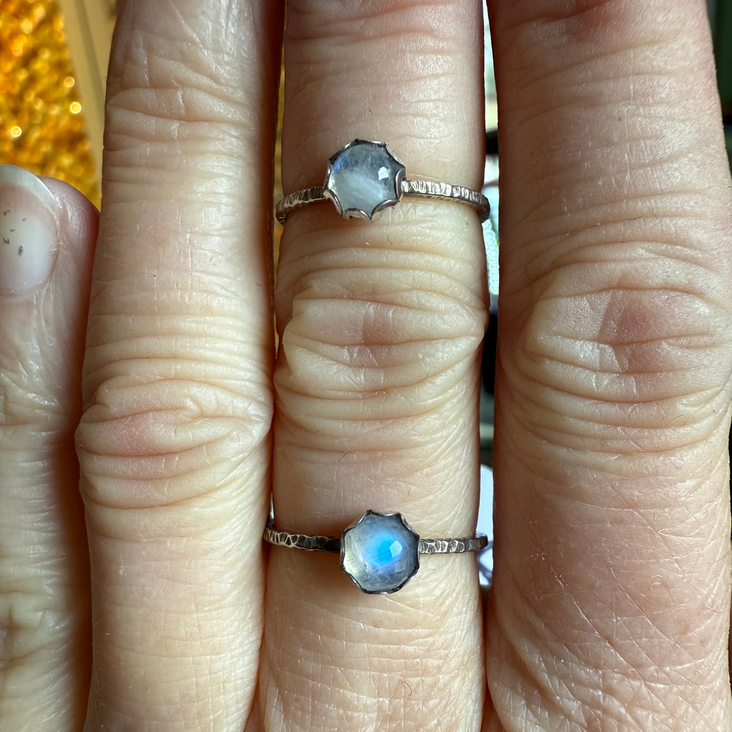 Moonstone Stacker Rings