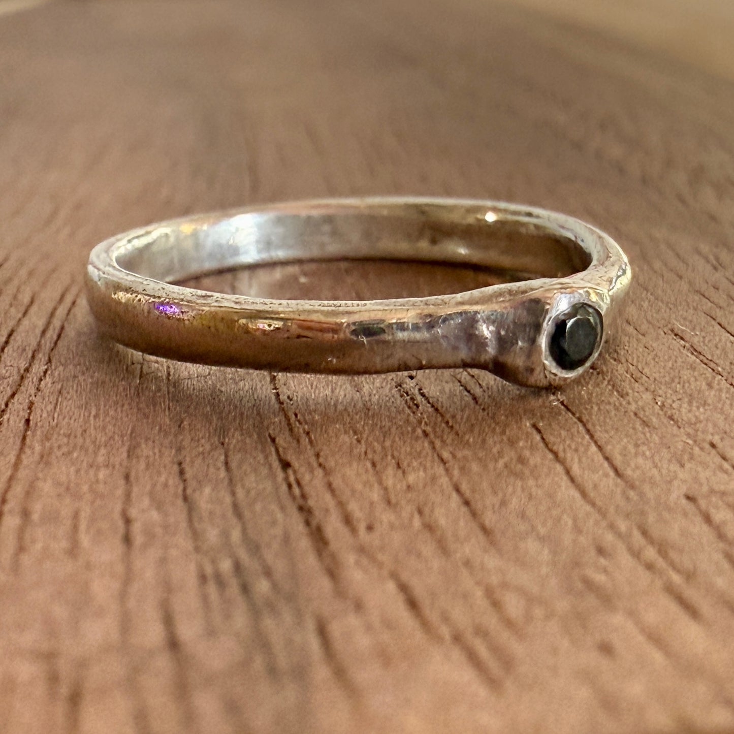 Baby Barnacle Ring with Black Diamond