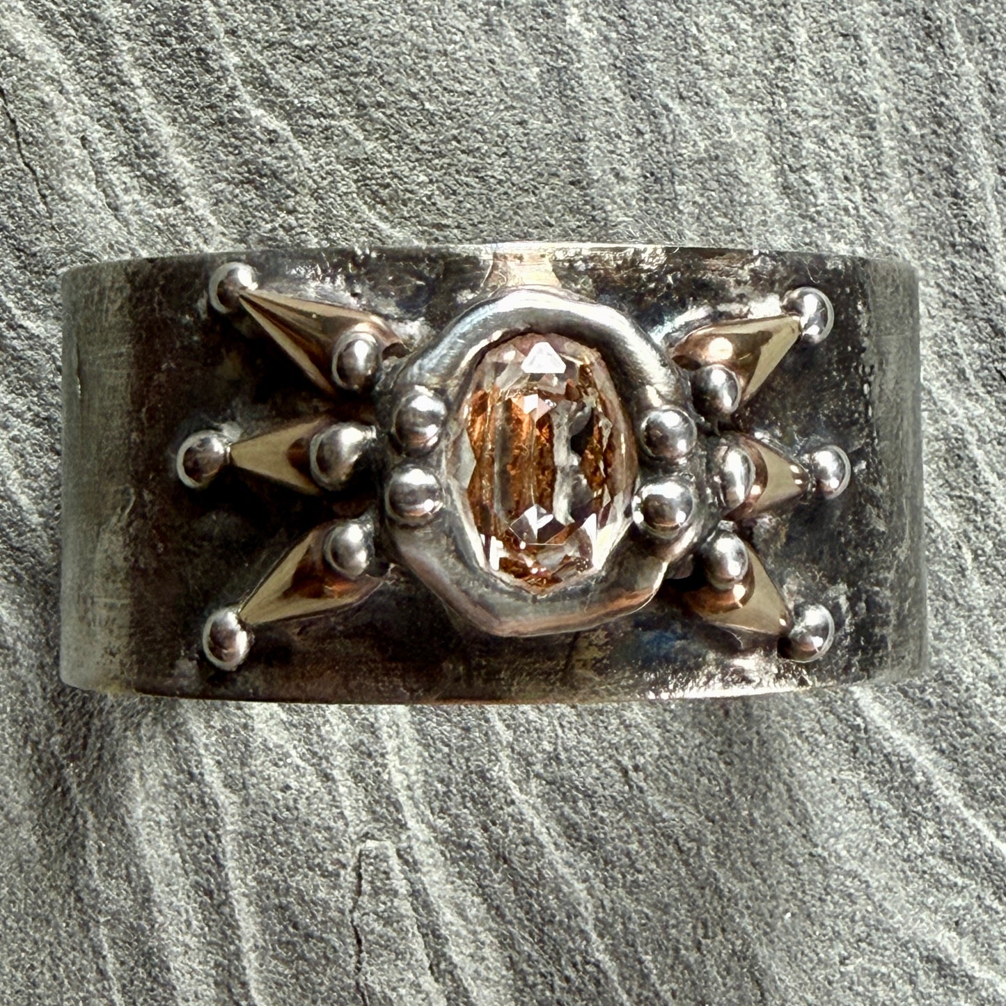 Spiked Swarovski Crystal Cuff Bracelet