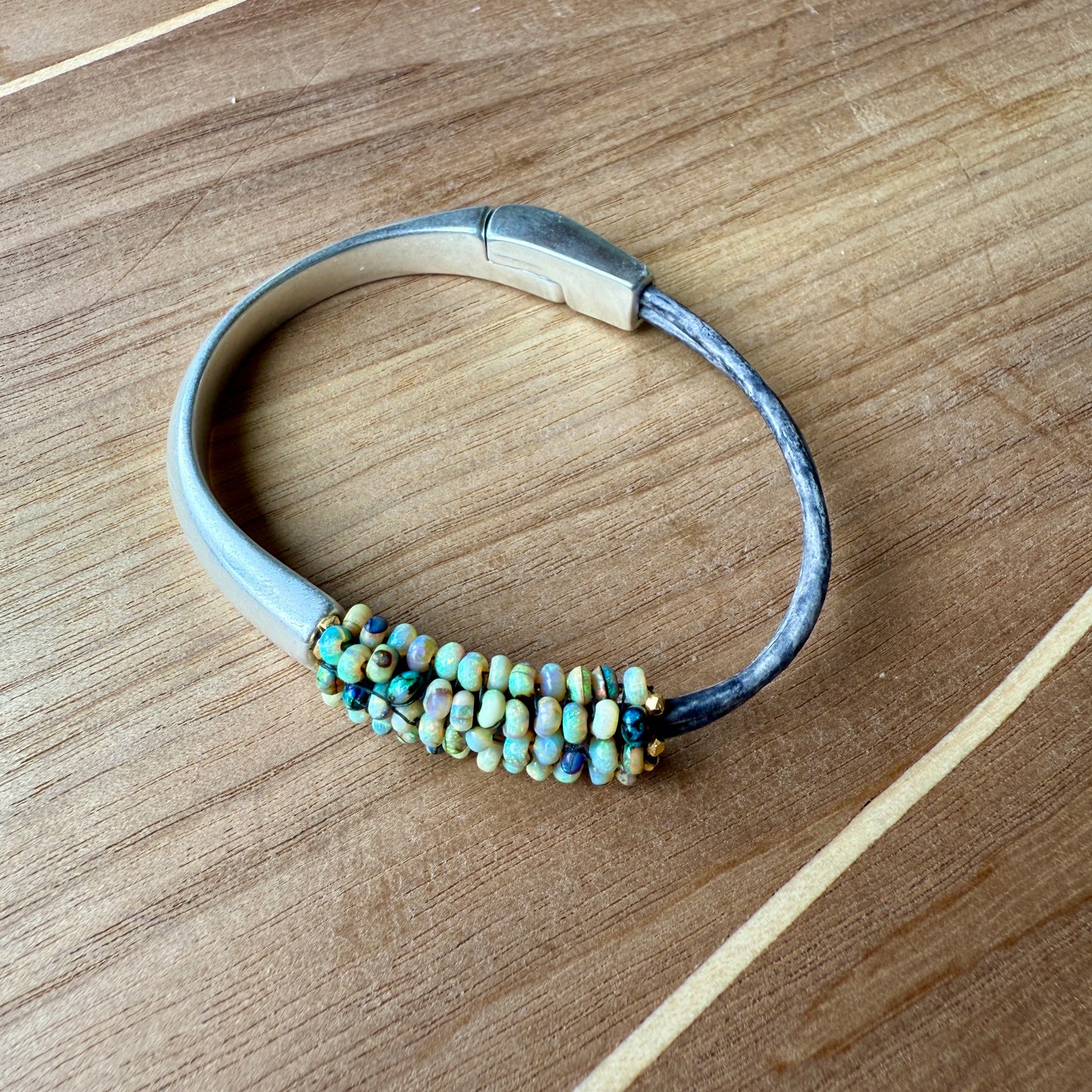 Opal w/ Vermeil Trim Bracelet