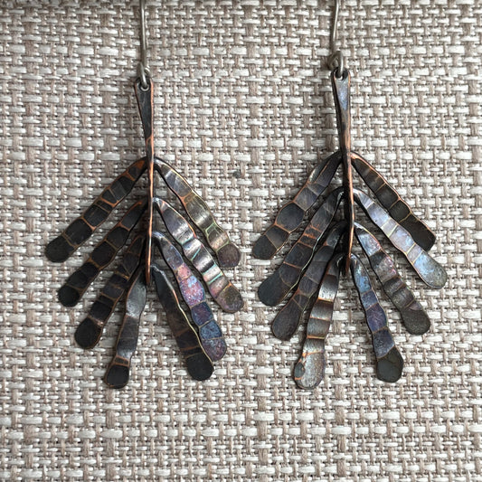 Forged Frond Earrings #1