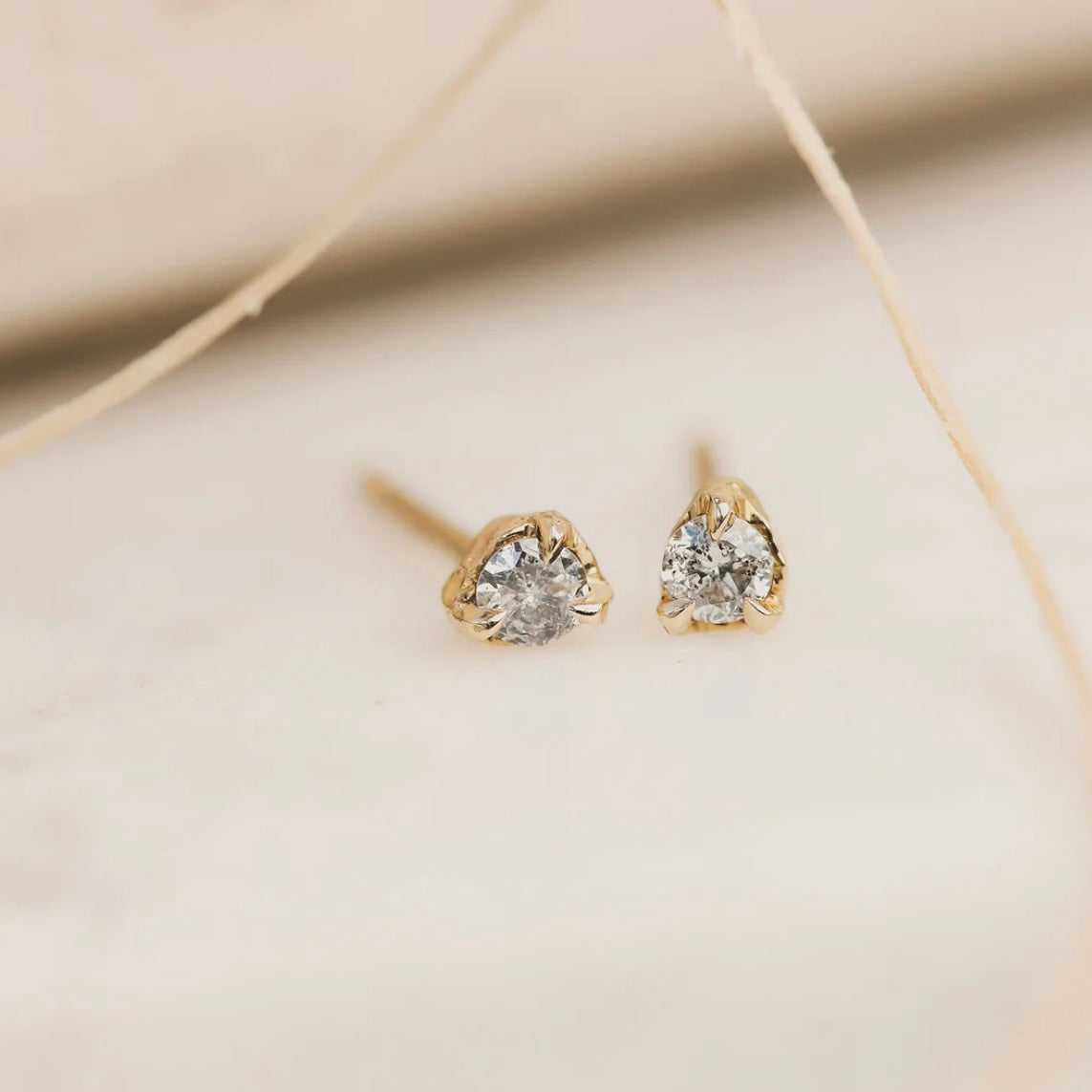 Salt and Pepper Stud Earrings