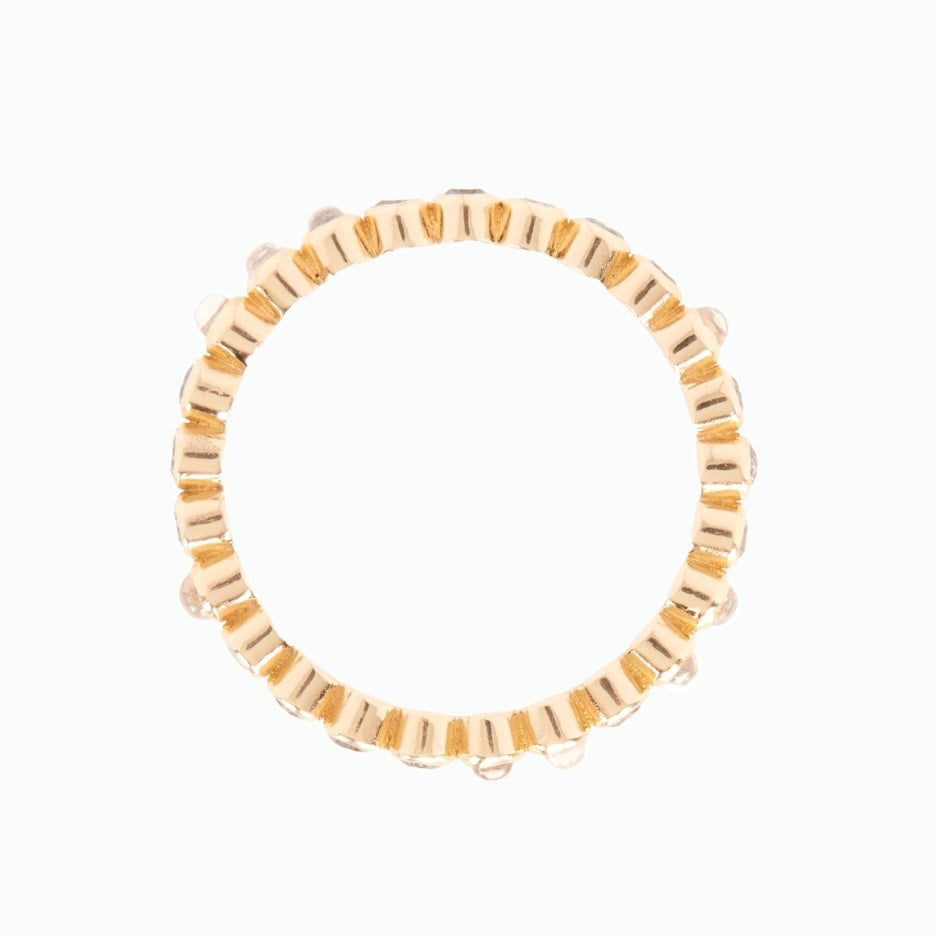 BATTERSEA: Diamond and Moonstone Eternity Ring