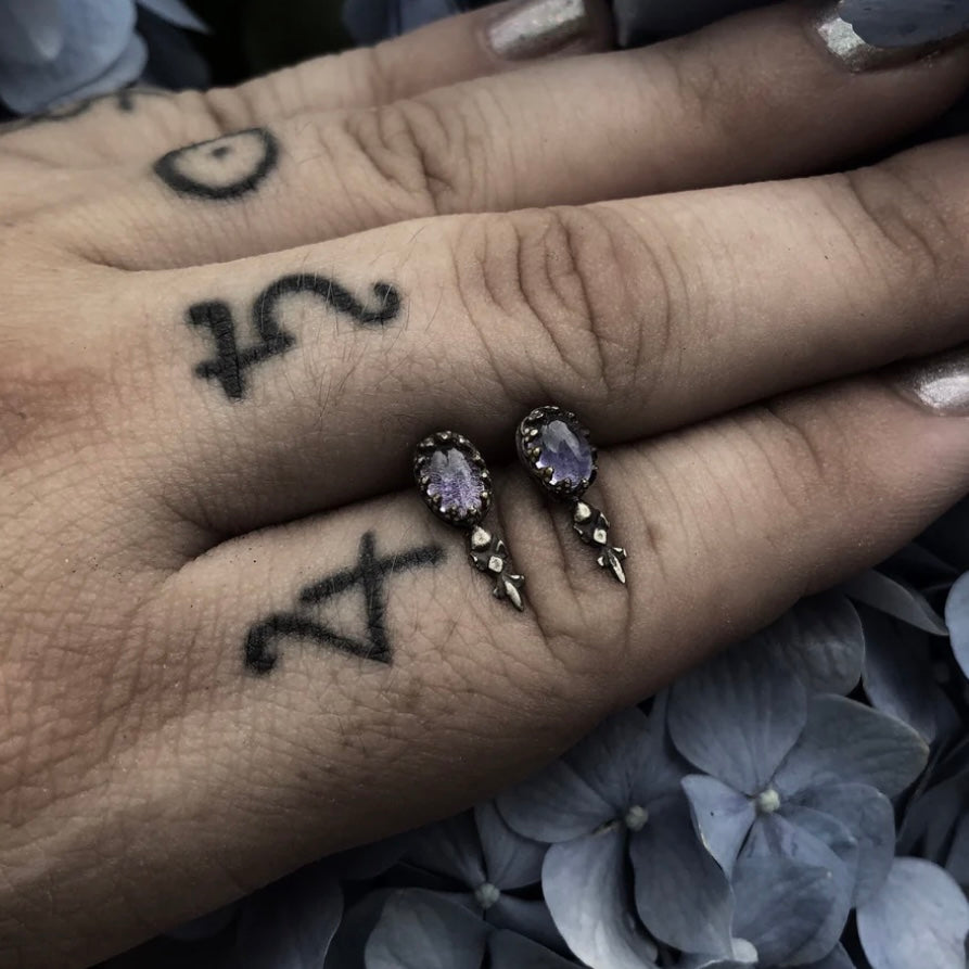 Iolite Phobia Studs