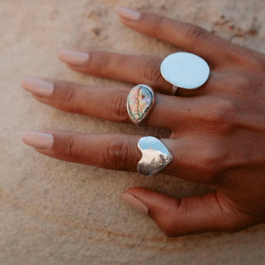 Eros Sterling Silver Heart Signet Ring