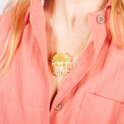 Green Tea Kinetic Mini Ellipse Necklace