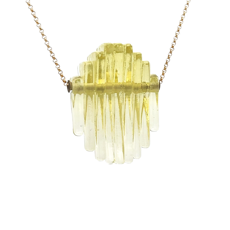 Green Tea Kinetic Mini Ellipse Necklace