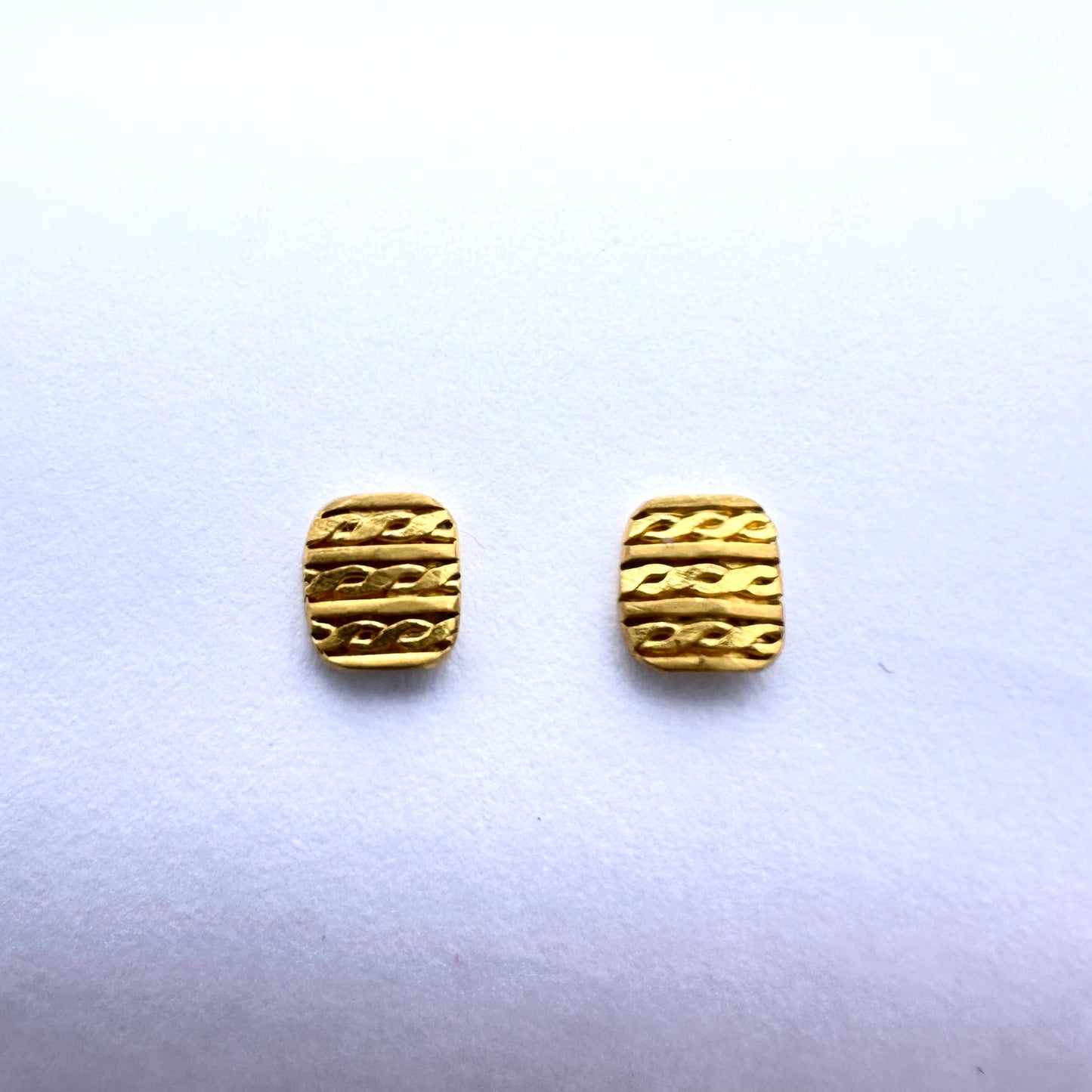 Braided Square Studs