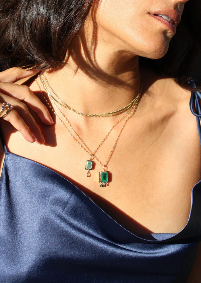 Oculus Pendant in Emerald 14K