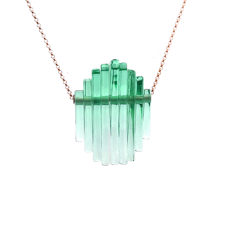 Jade Kinetic Mini Ellipse Necklace