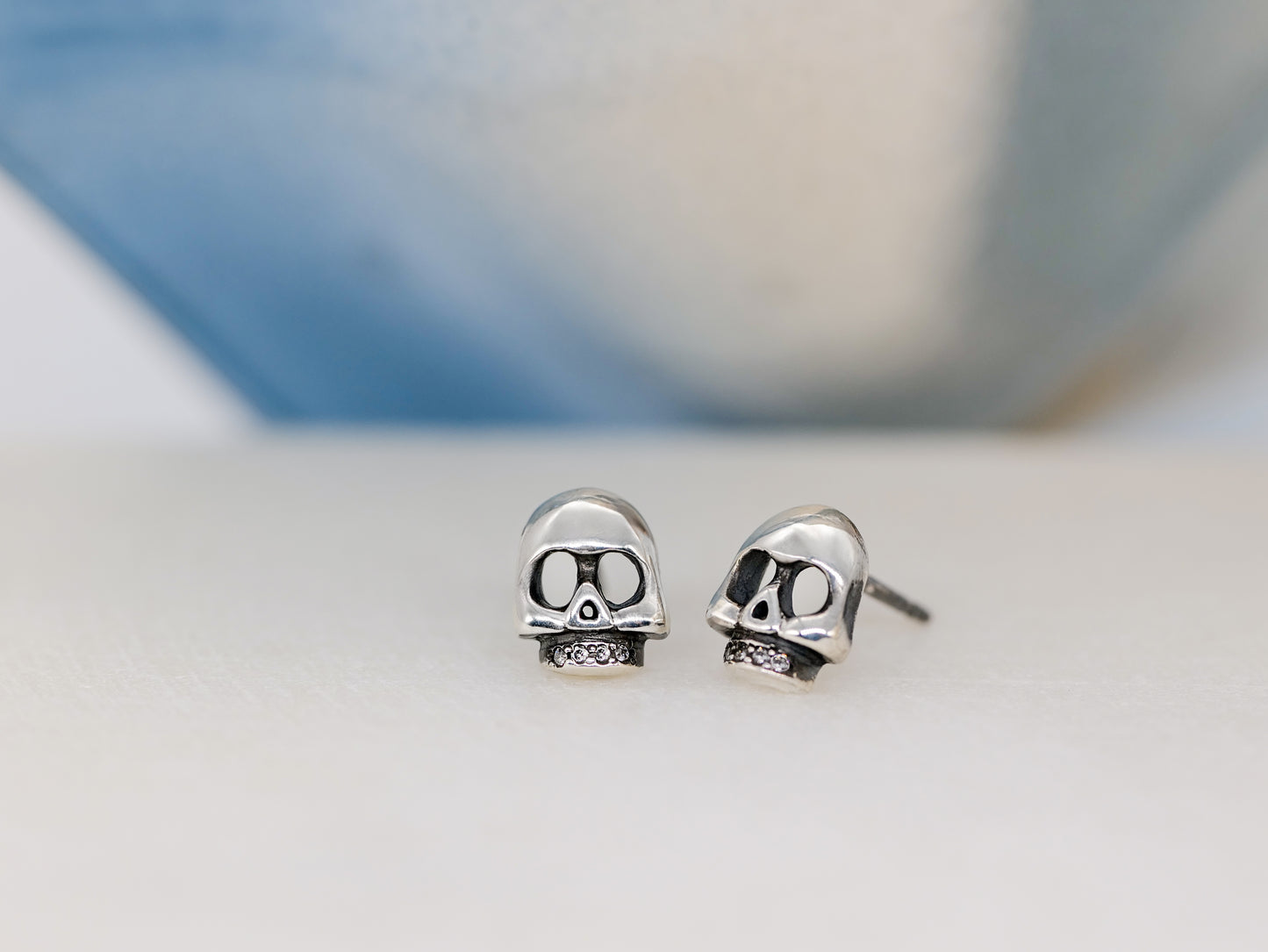 Sterling Silver Mini Skull Studs