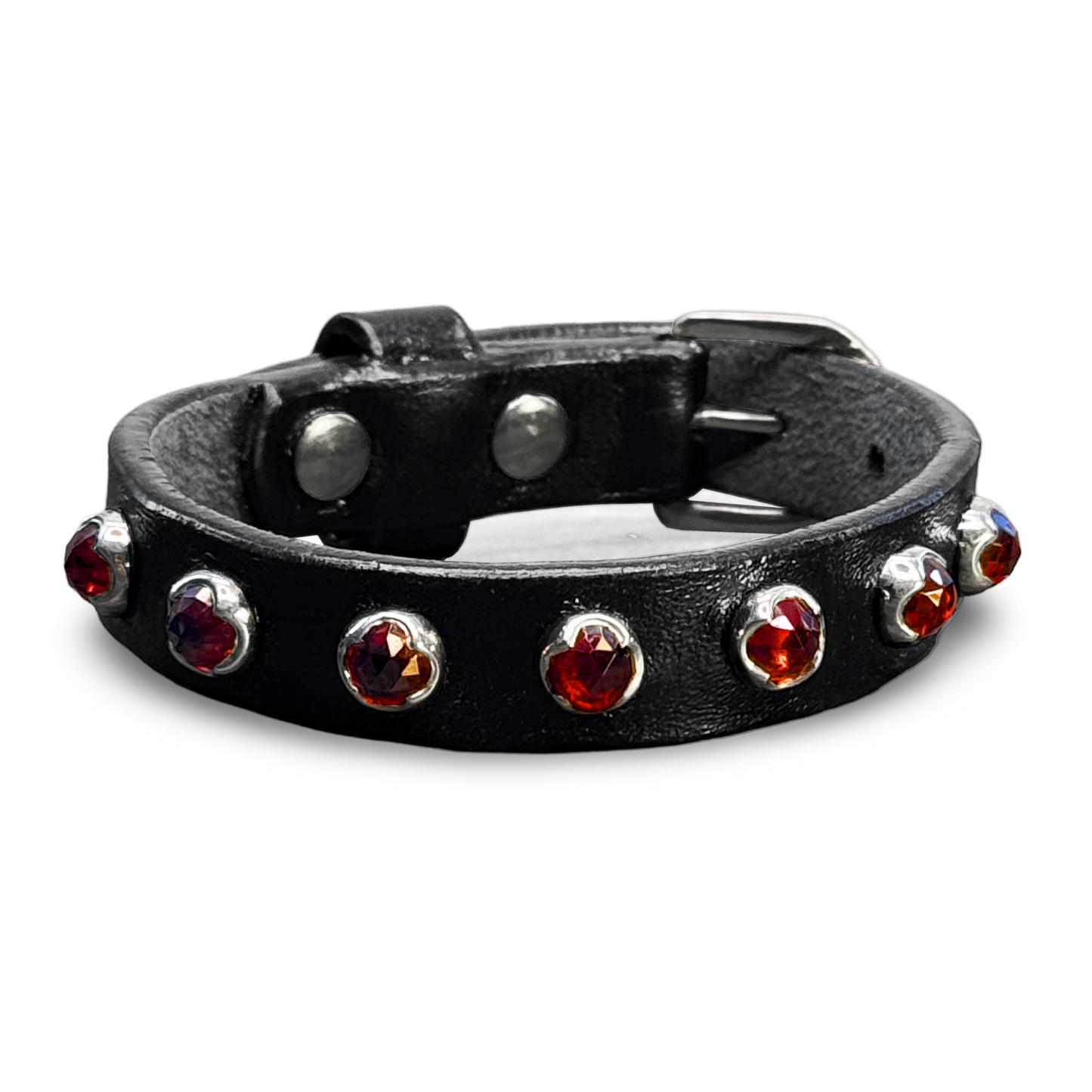 Buckle Bracelet w/ Black Leather