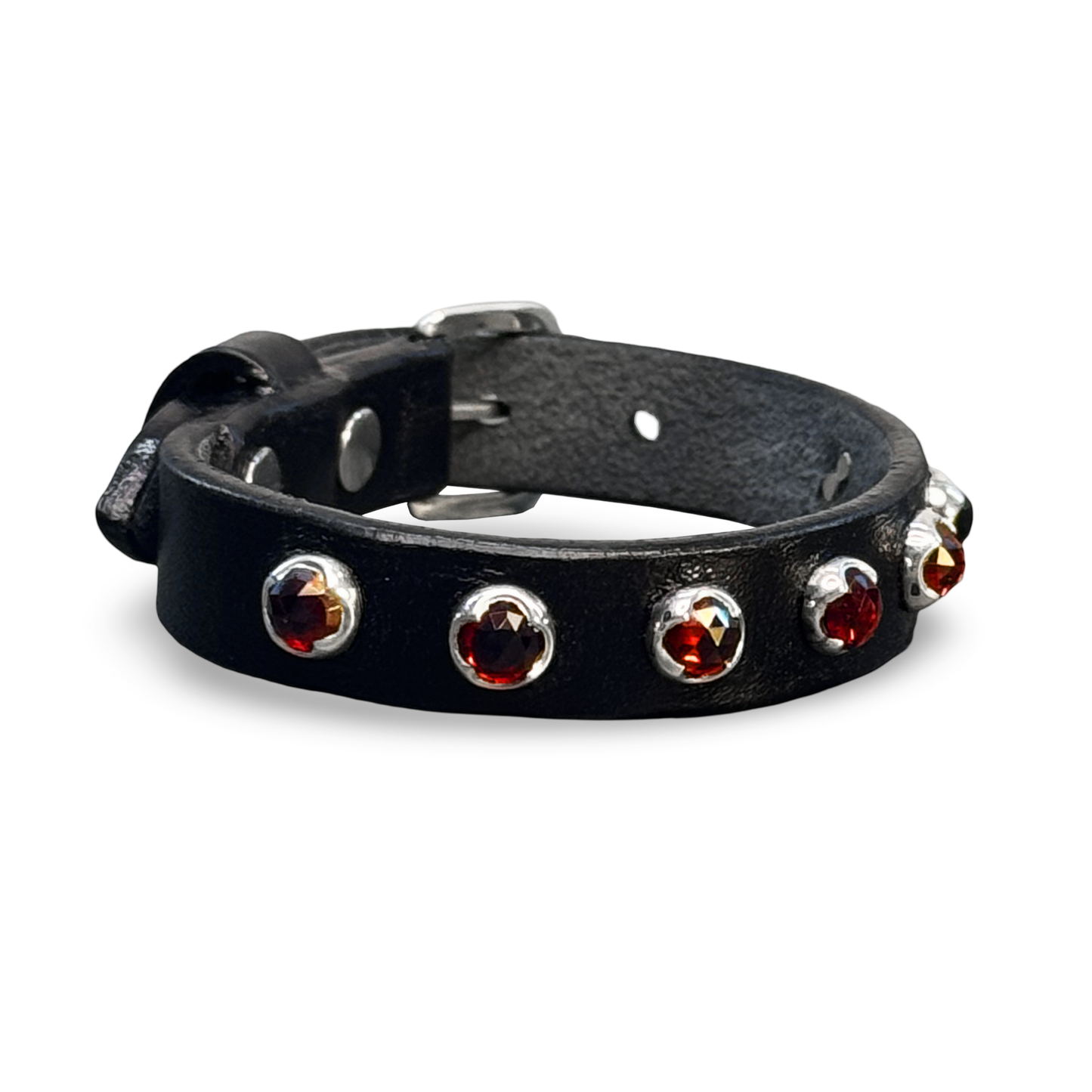 Buckle Bracelet w/ Black Leather