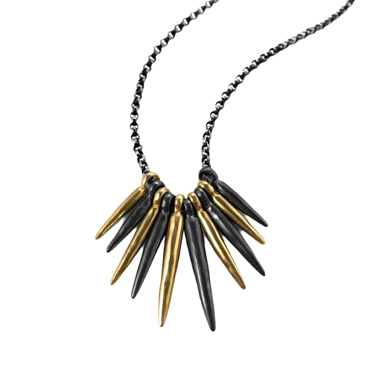 Sliding Spikes Necklace