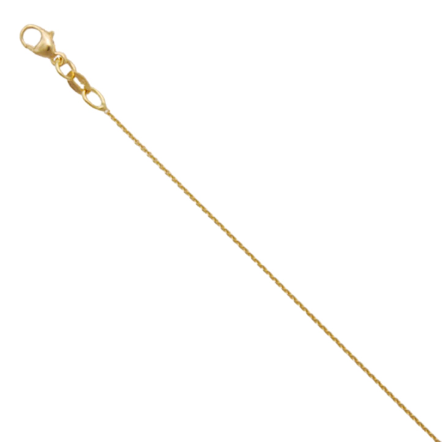 Diamond cut cable chain 18k, 0.8mm, 16"