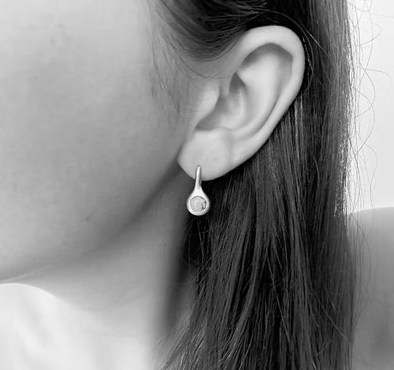 Droplet Earrings Opal 18k