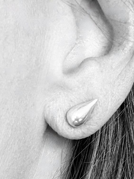 Sterling Silver Droplet Mini Stud Earrings